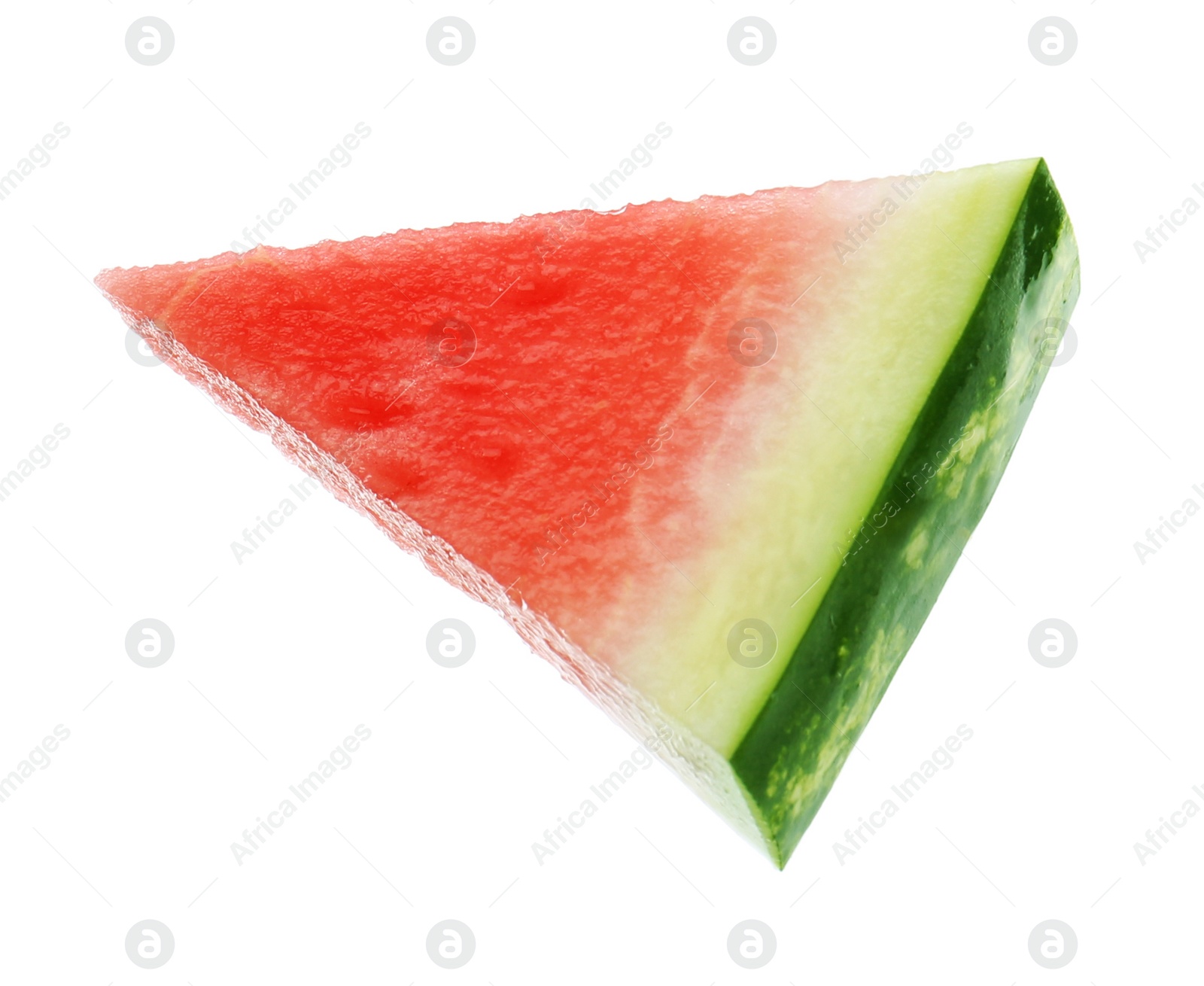 Photo of Slice of delicious ripe watermelon isolated on white