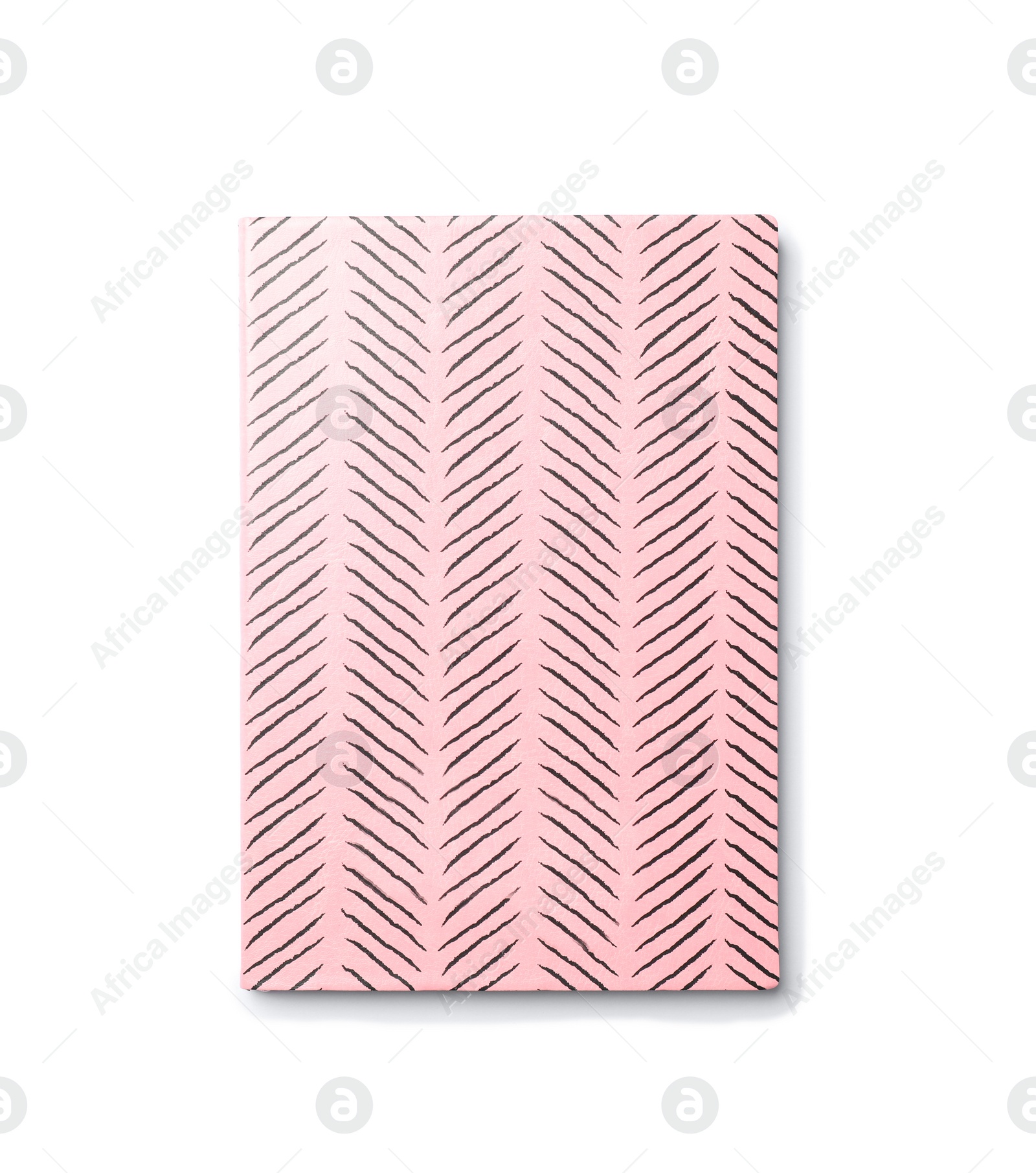 Photo of Colorful notebook on white background. School stationery