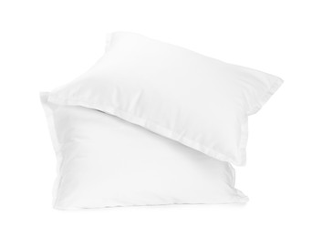 Photo of Two new soft pillows isolated on white