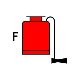 International Maritime Organization (IMO) sign, illustration. Portable foam applicator