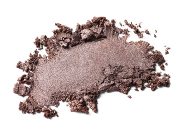 Crushed eye shadow on white background. Professional makeup product