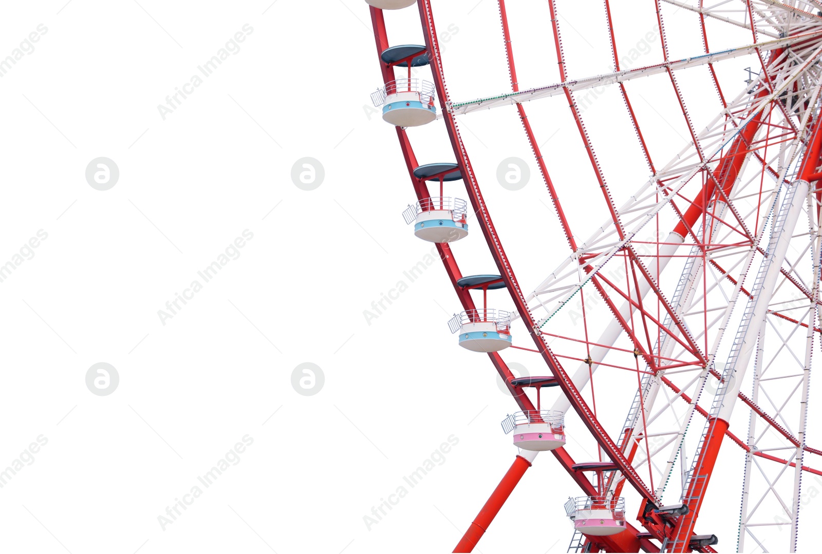 Image of Beautiful large Ferris wheel isolated on white