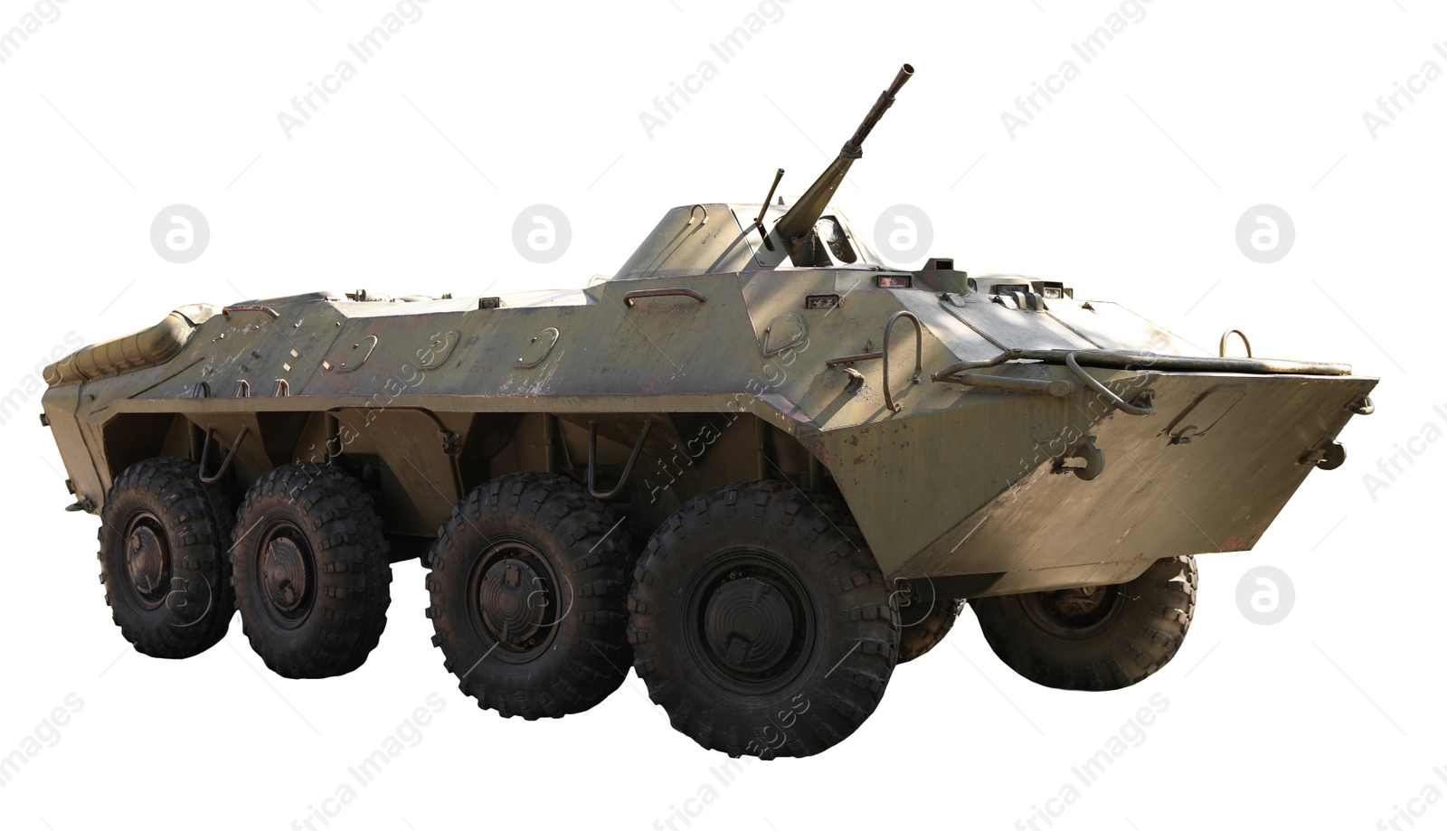 Image of Armored fighting vehicle isolated on white. Military machinery