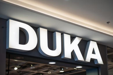 Photo of Warsaw, Poland - September 08, 2022: Duka store in shopping mall