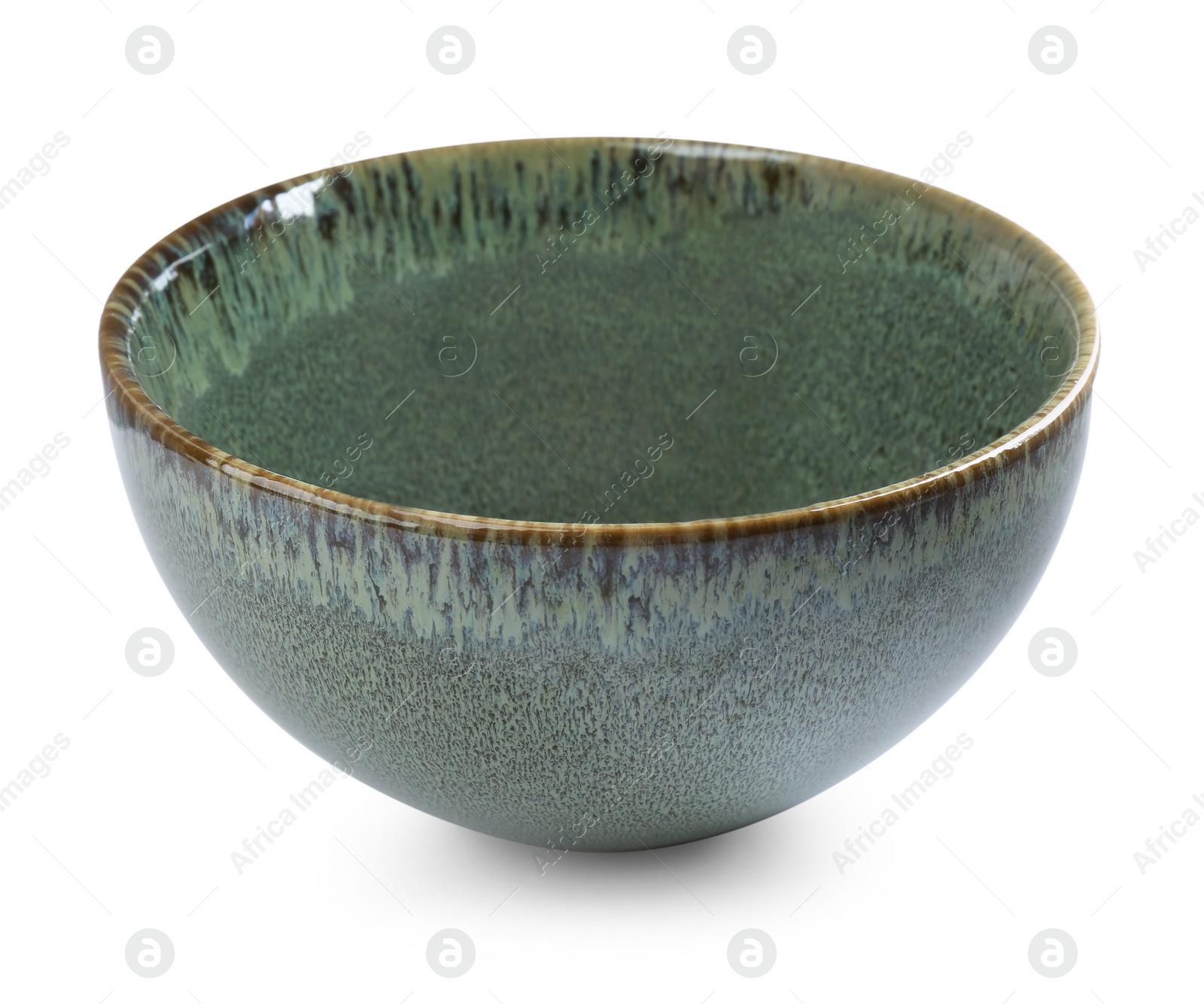 Photo of Stylish empty ceramic bowl isolated on white