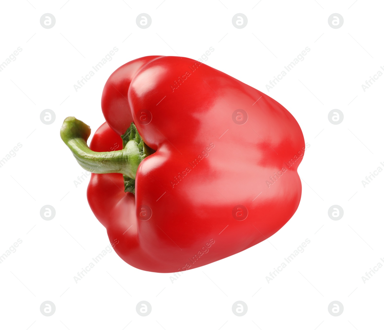 Photo of Ripe red bell pepper isolated on white