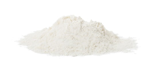 Photo of Pile of baking powder isolated on white