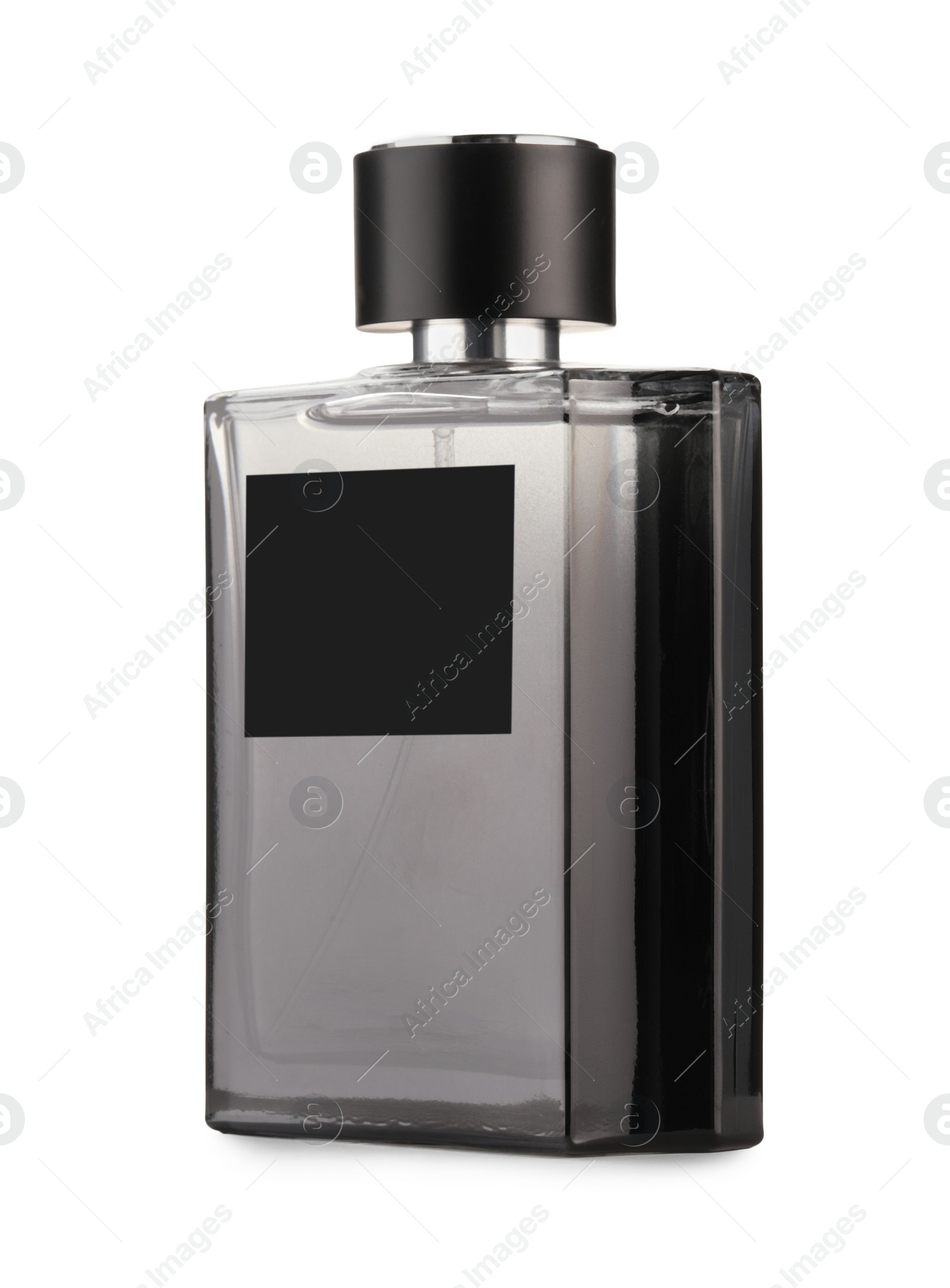 Photo of Luxury men`s perfume in bottle isolated on white