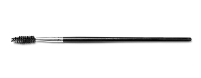 Photo of Makeup brush of professional artist on white background