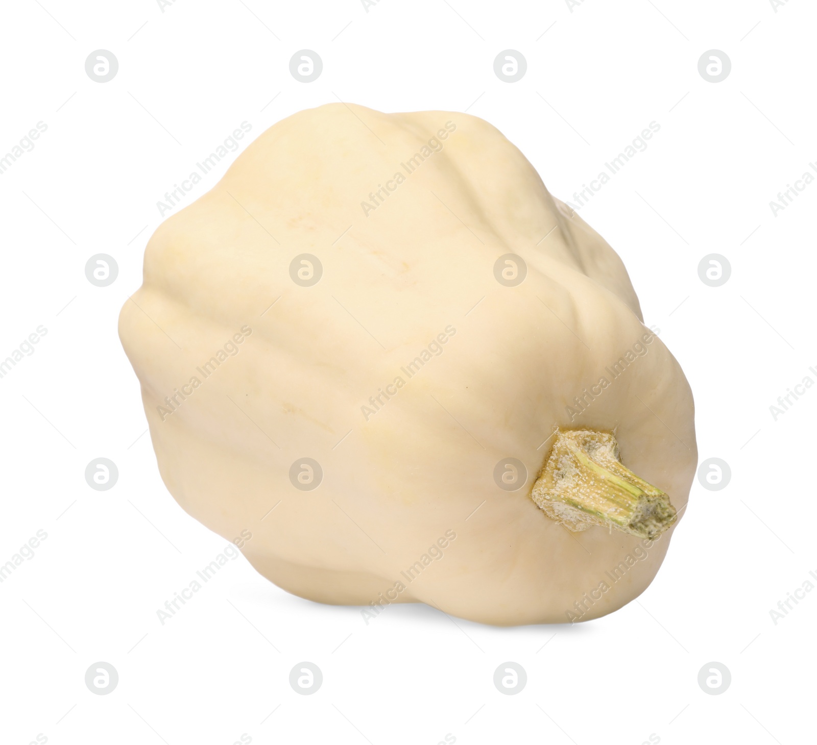 Photo of One whole ripe pumpkin isolated on white