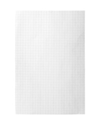 Photo of Blank notebook paper isolated on white. Space for design