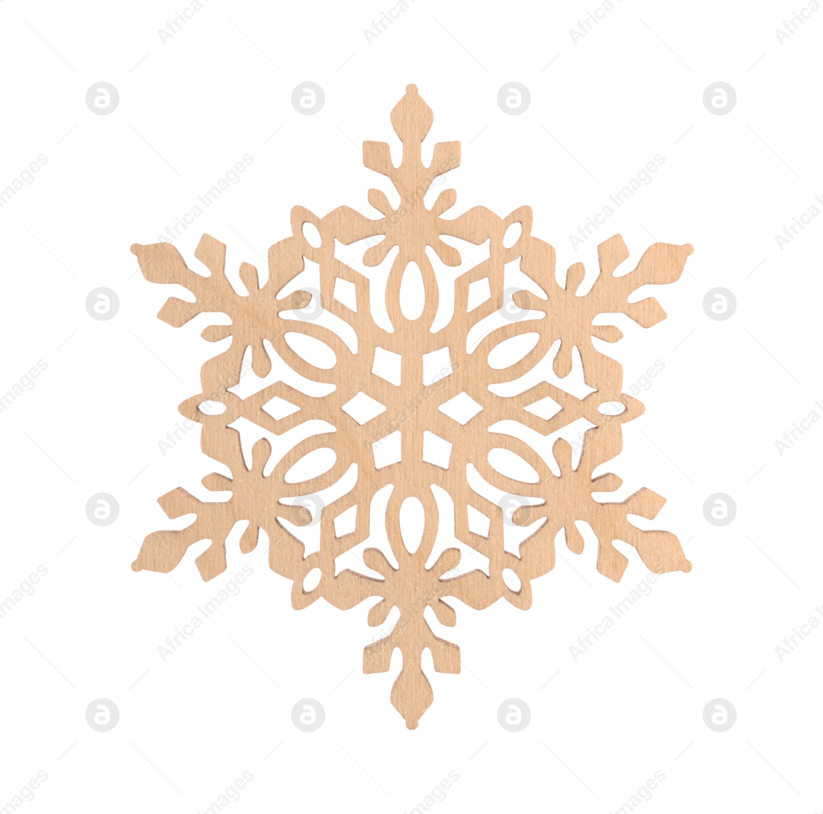 Photo of Beautiful decorative snowflake isolated on white. Christmas decoration