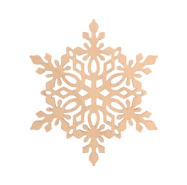 Photo of Beautiful decorative snowflake isolated on white. Christmas decoration