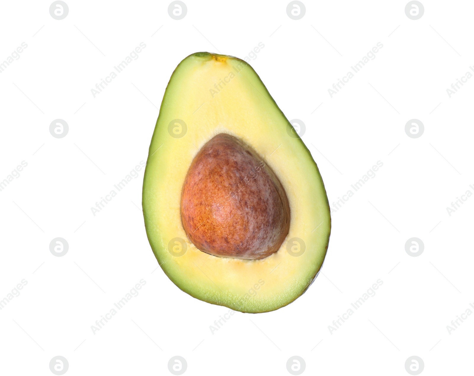 Photo of Half of ripe avocado isolated on white