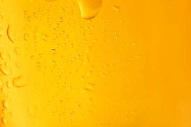 Photo of Glass of tasty beer, closeup. Alcoholic drink