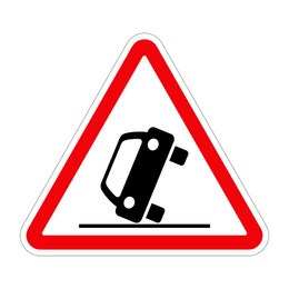 Illustration of Warning traffic sign on white background, illustration 