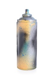 Photo of One can of bright spray paint isolated on white