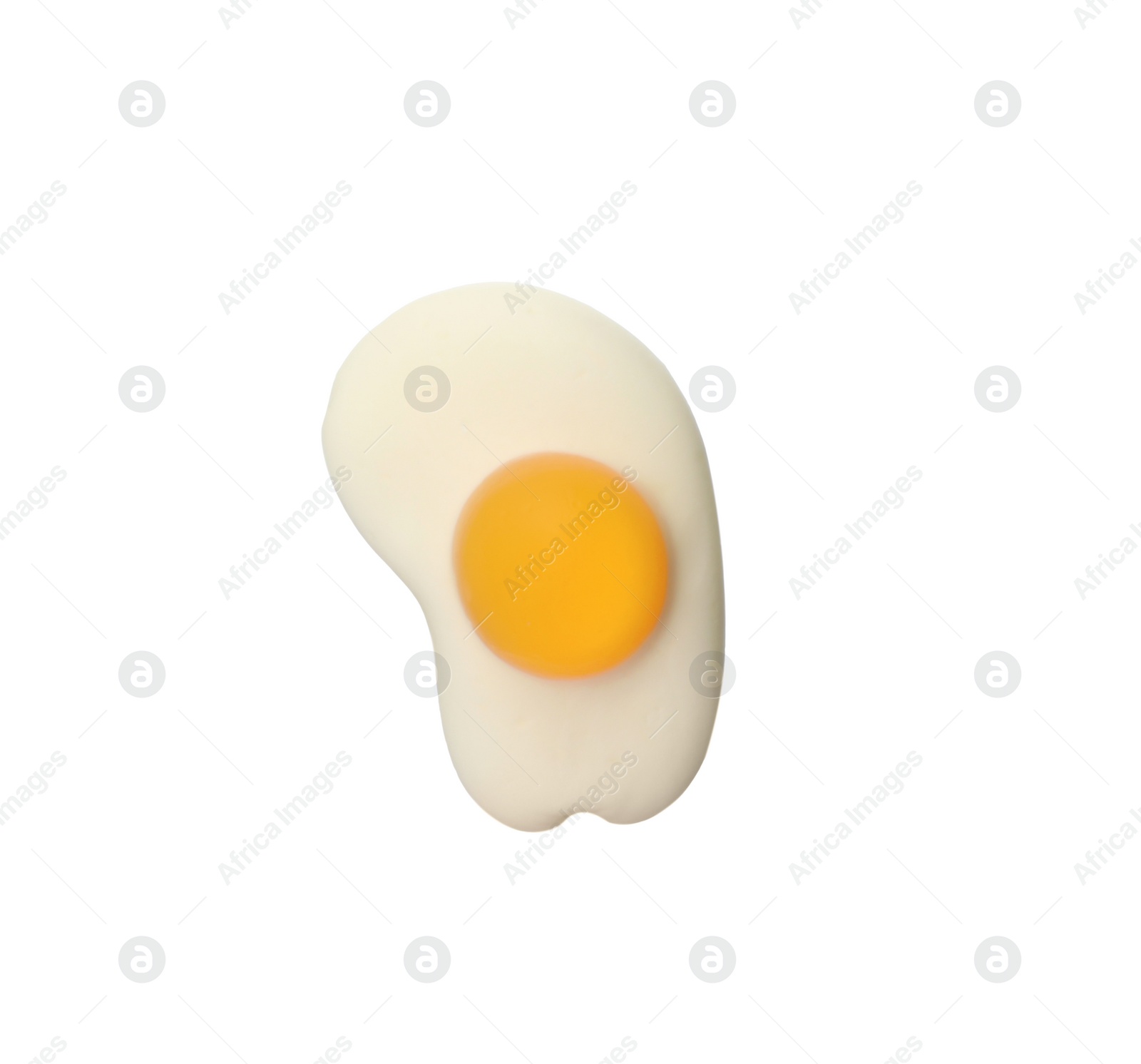 Photo of Tasty jelly candy in shape of egg isolated on white