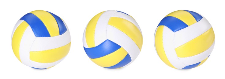 Image of Volleyball ball isolated on white, different sides