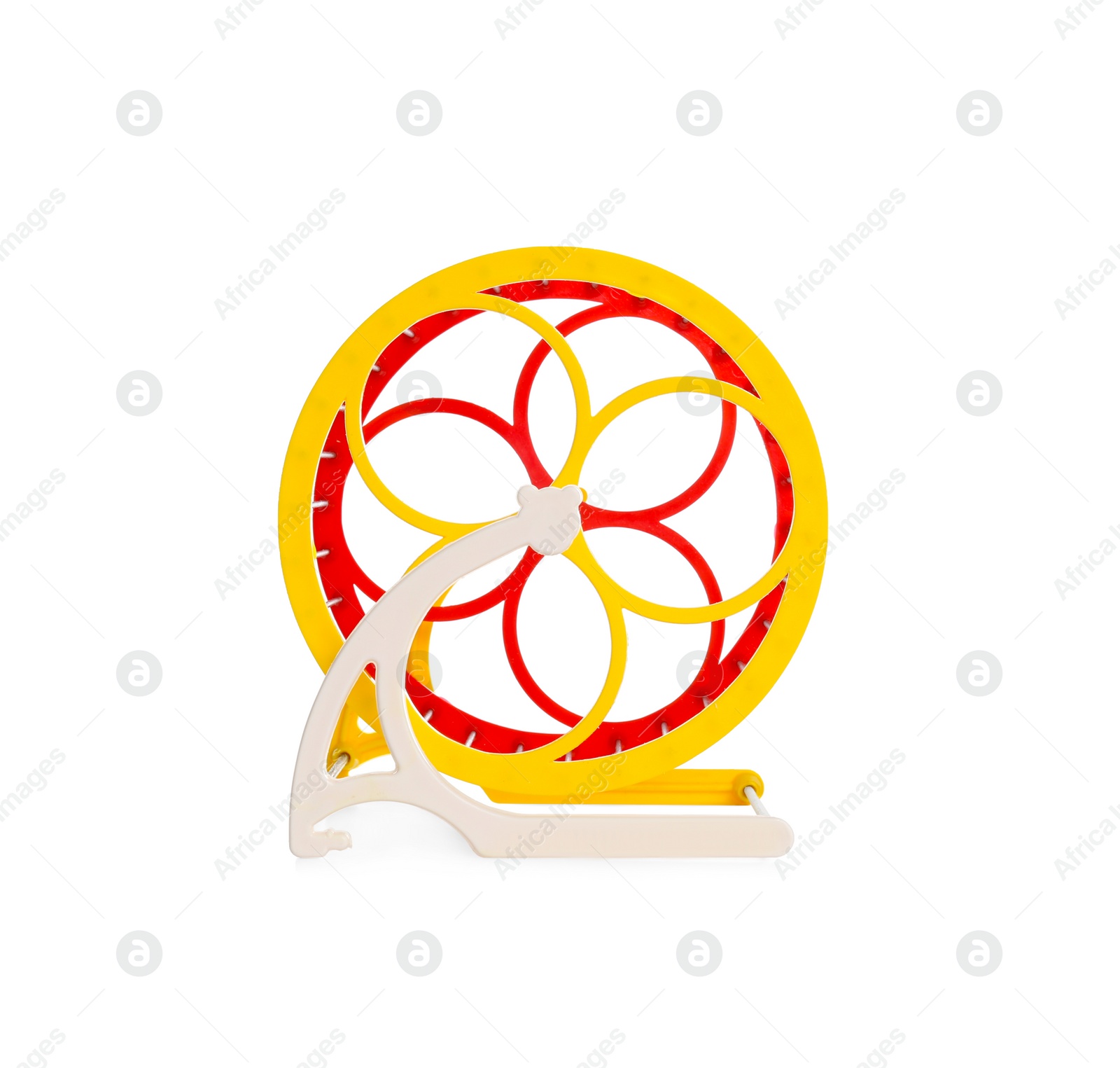 Photo of New colorful hamster wheel isolated on white