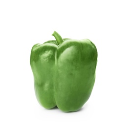 Photo of Raw ripe paprika pepper on white background