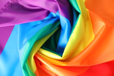 Photo of Rainbow gay flag as background. LGBT concept