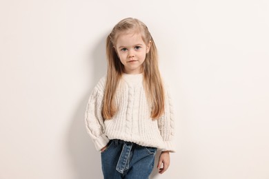 Fashion concept. Stylish girl posing on white background