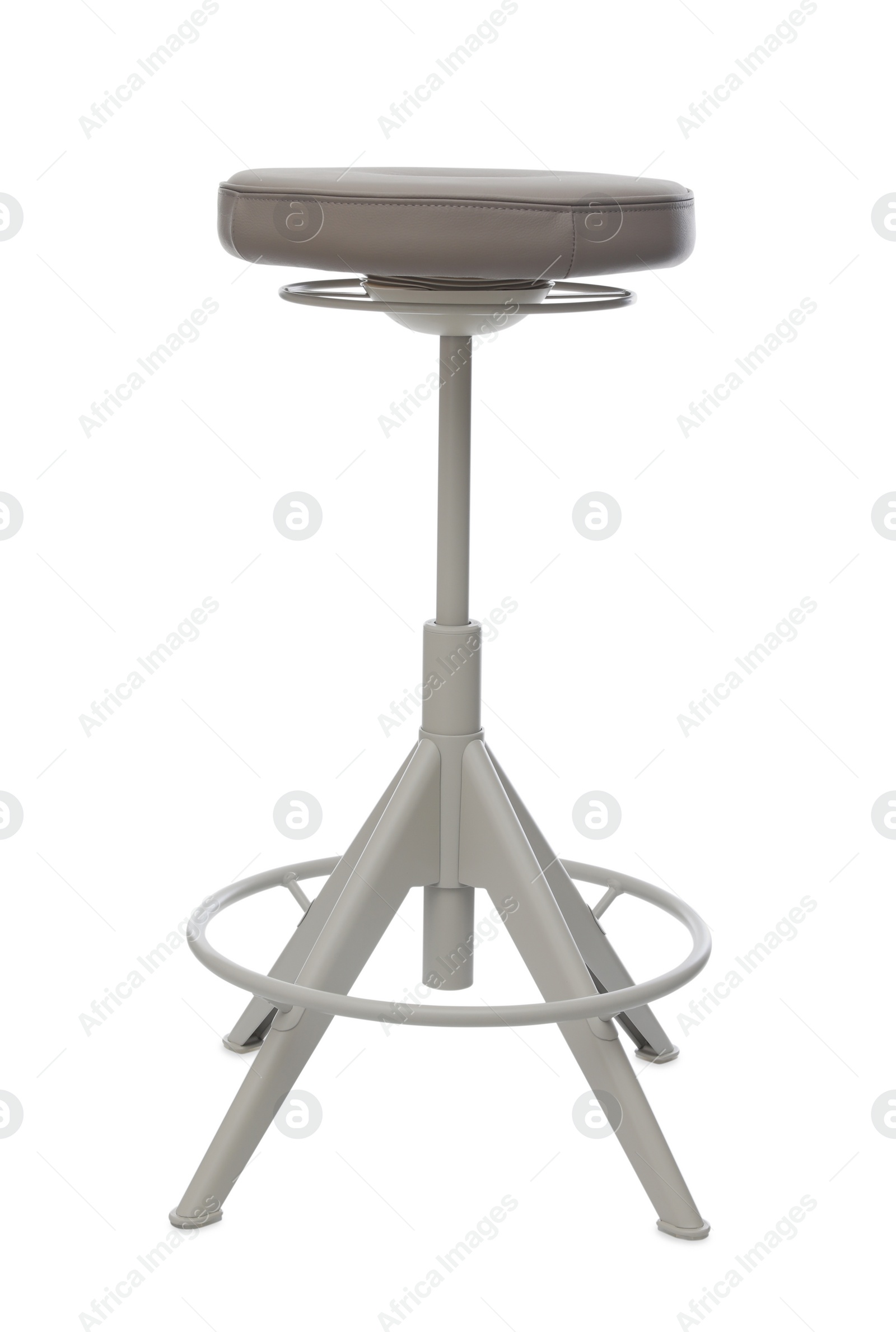 Photo of Stylish stool on white background. Interior element