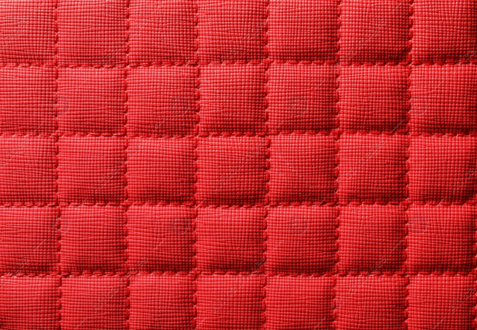 Photo of Texture of red leather as background, closeup