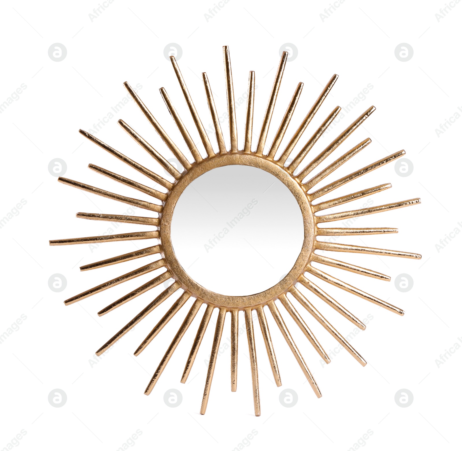 Photo of Beautiful modern mirror isolated on white. Home decor