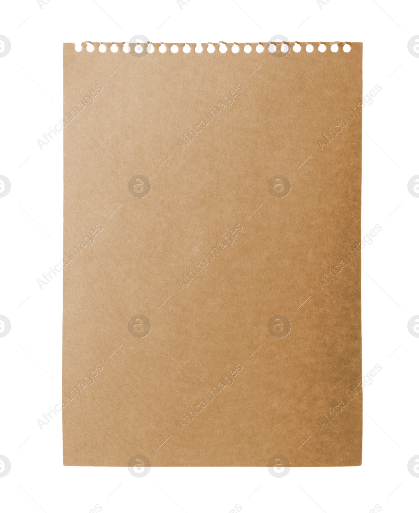 Photo of Blank notebook paper isolated on white. Space for design