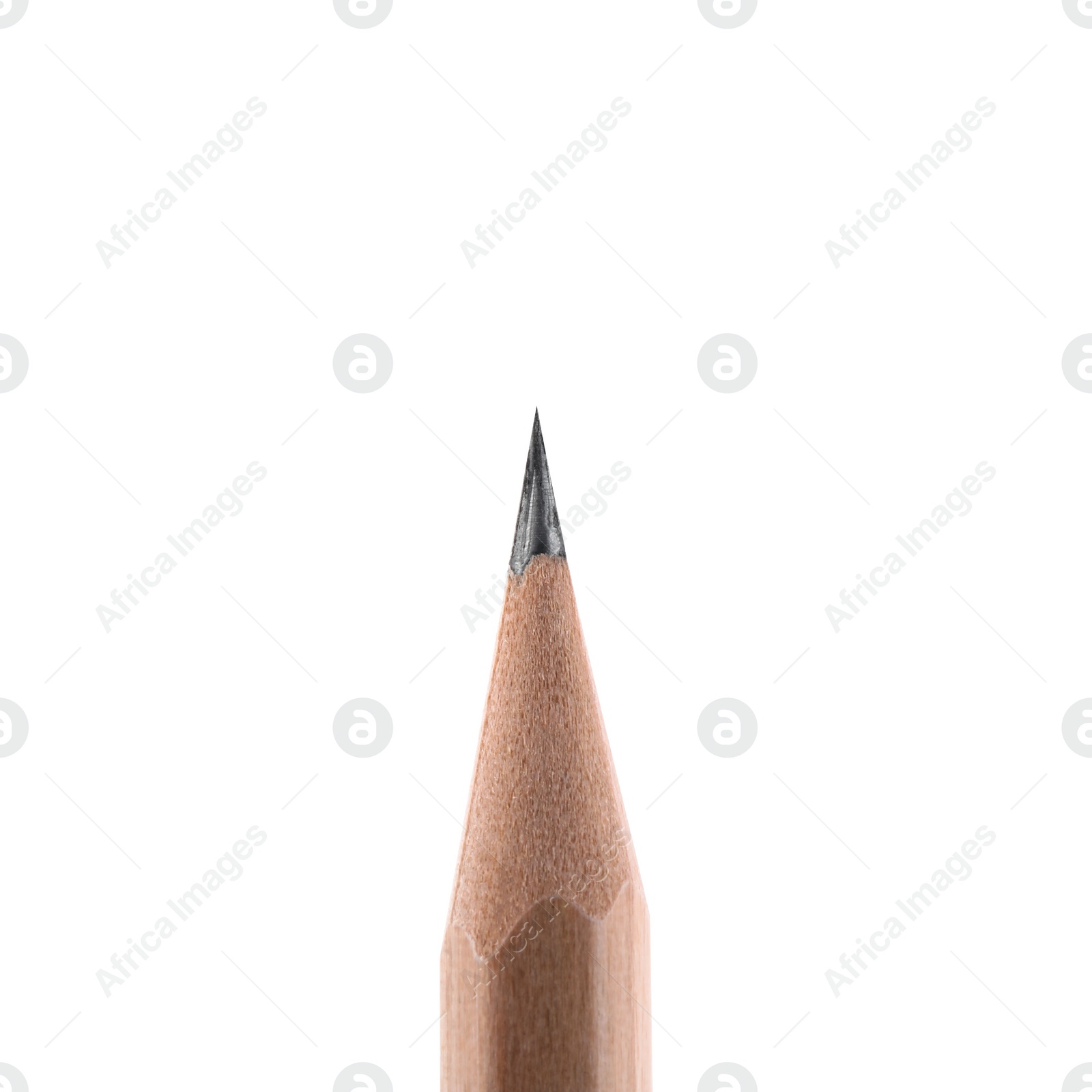 Photo of One sharp graphite pencil isolated on white