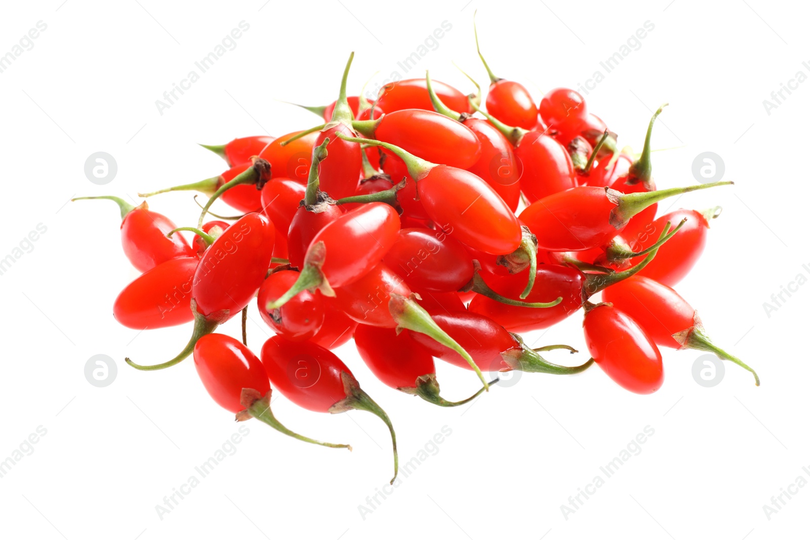 Photo of Fresh ripe goji berries on white background