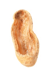 Photo of Broken raw peanut pod isolated on white