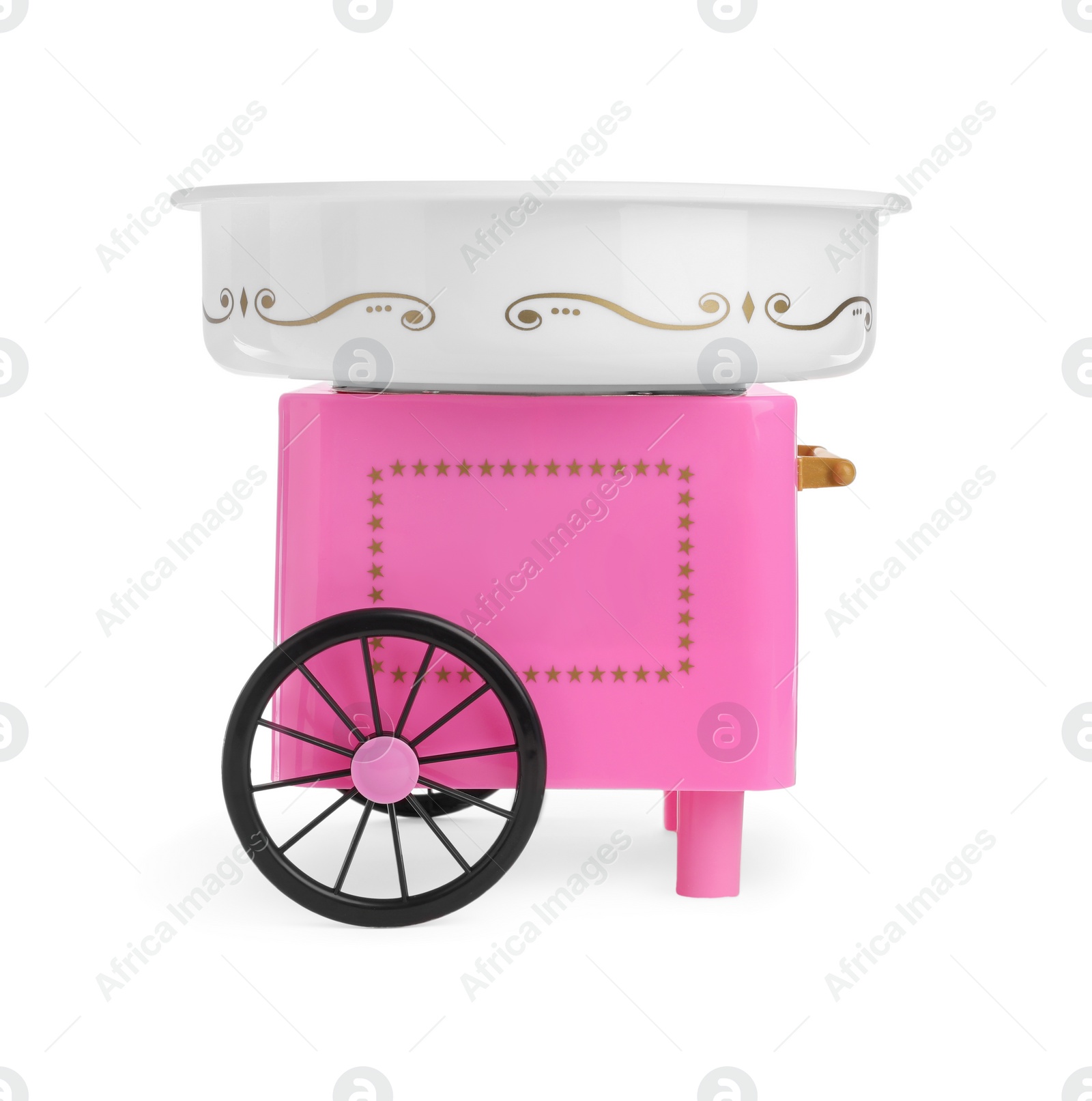 Photo of Portable candy cotton machine isolated on white