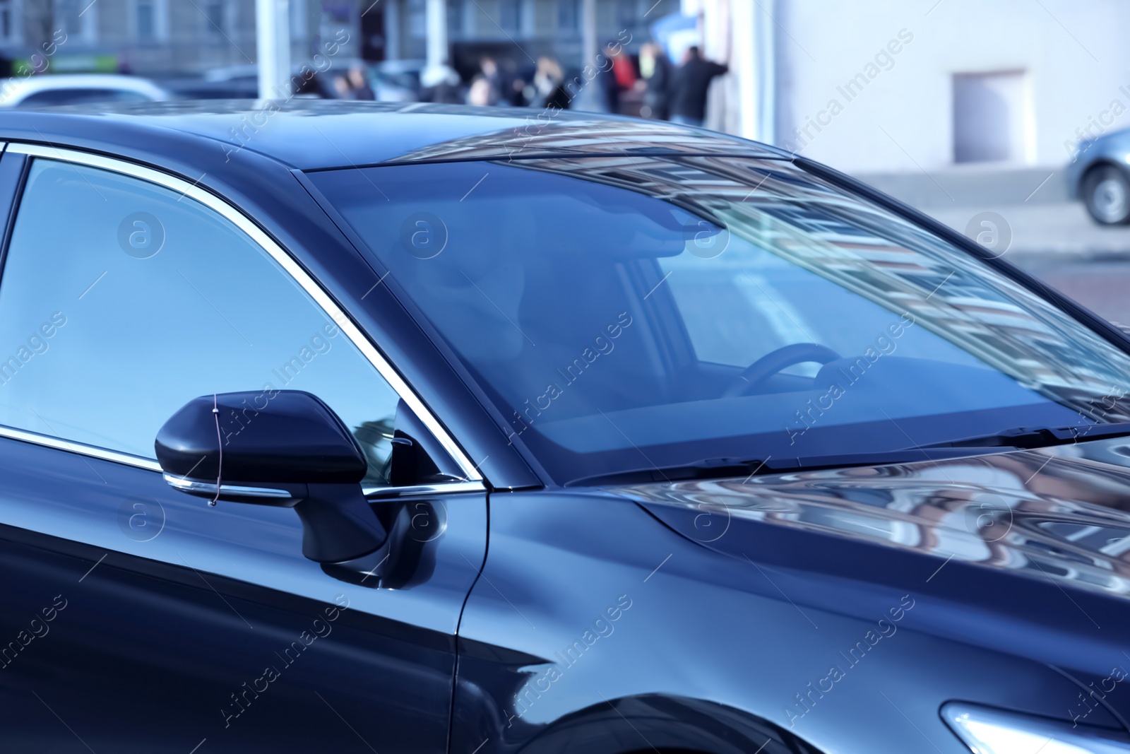 Photo of Closeup view of new modern car outdoors
