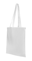 Blank textile bag on white background. Space for design