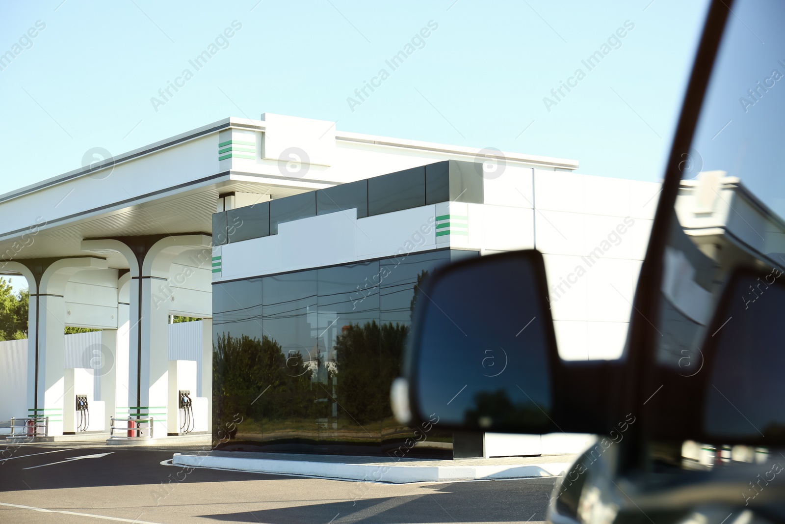 Photo of Modern gas station on sunny day outdoors