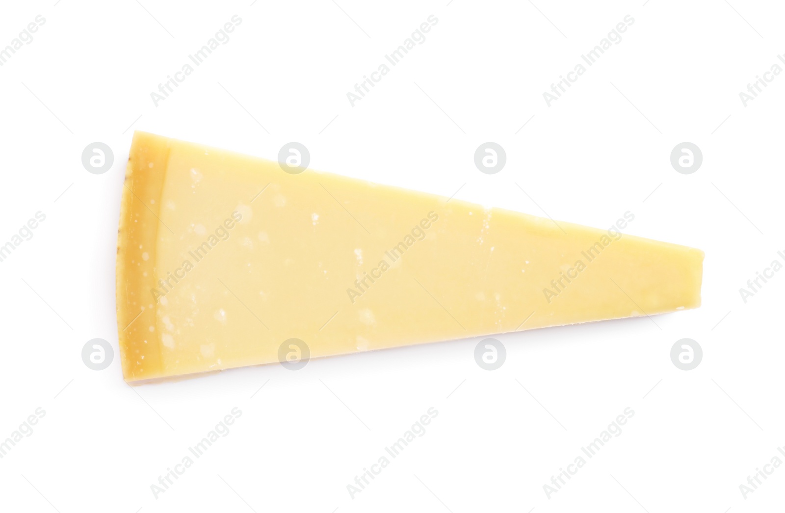 Photo of Piece of delicious parmesan cheese isolated on white