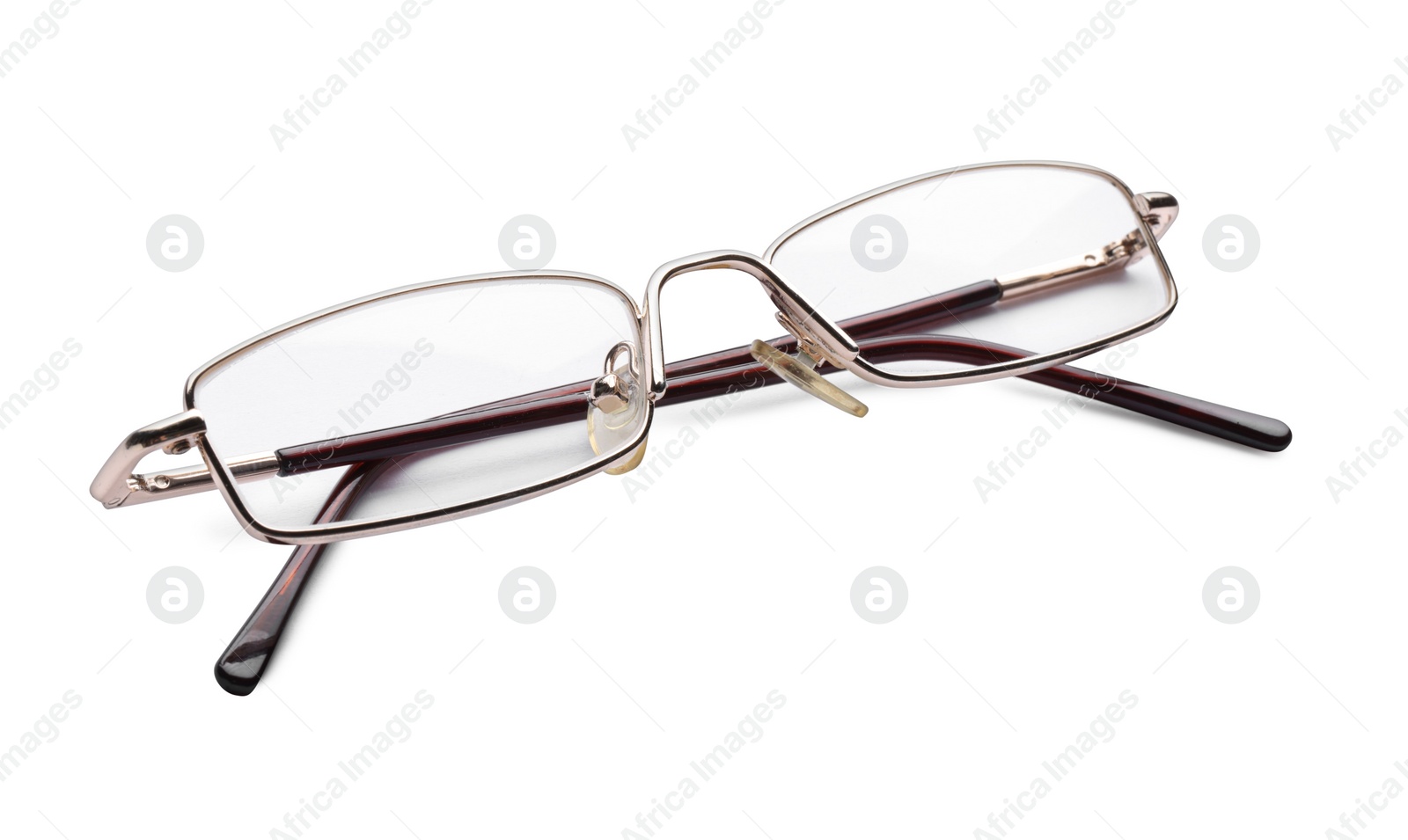 Photo of Stylish pair of glasses isolated on white