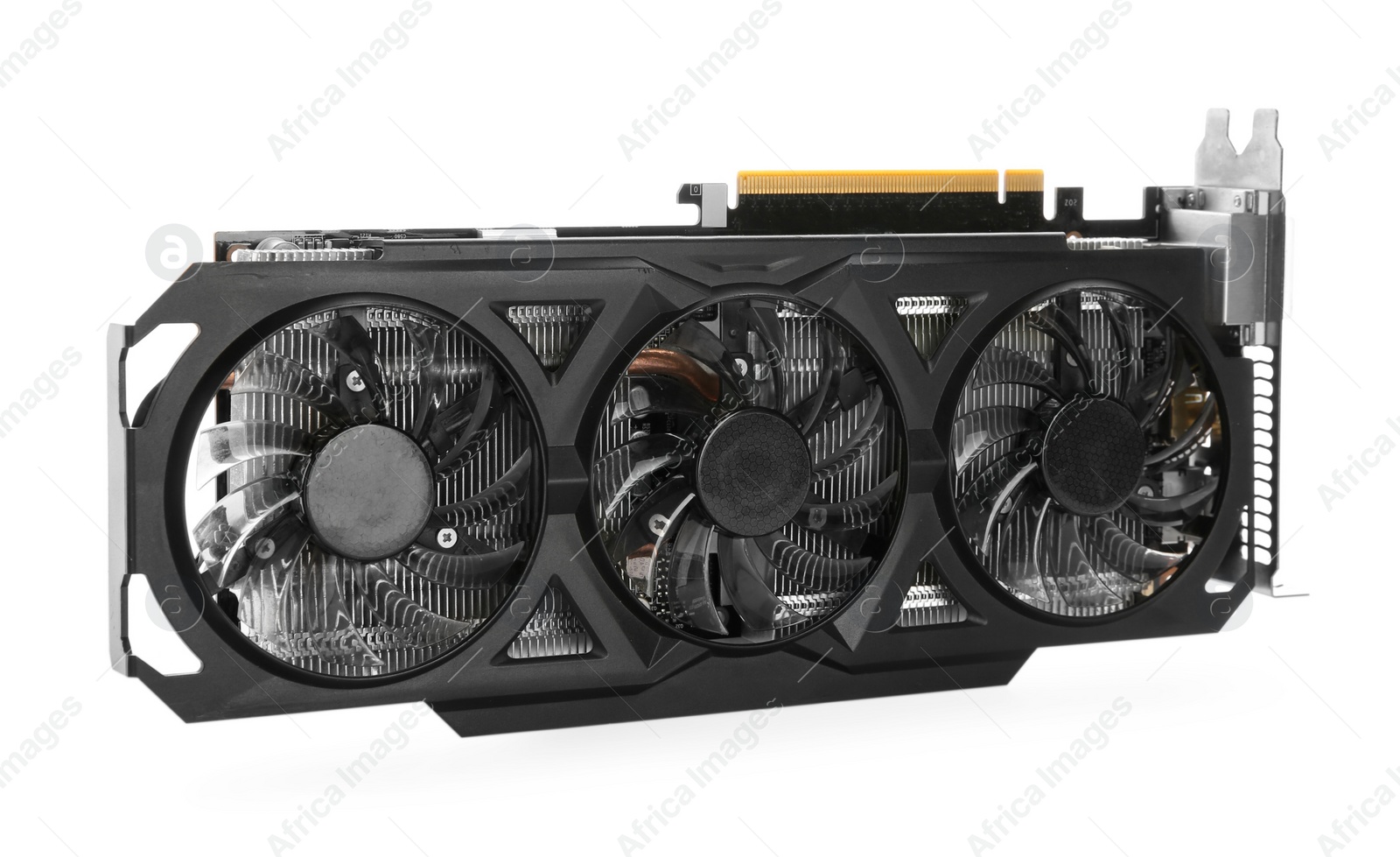 Photo of One computer graphics card isolated on white