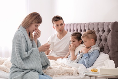 Photo of Whole family suffering from cold at home