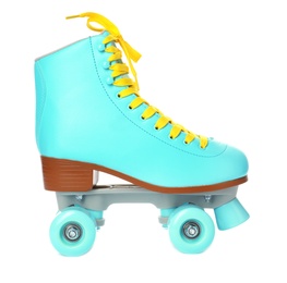 Bright stylish roller skate on white background