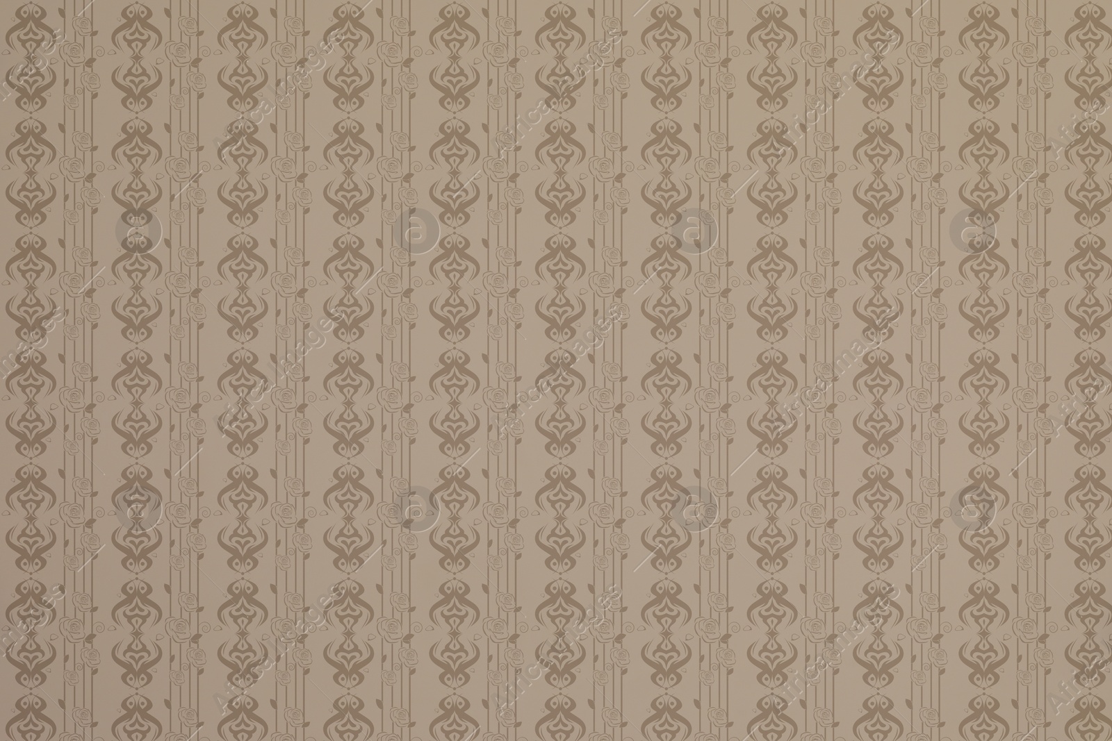 Illustration of Light brown wallpaper with beautiful pattern as background