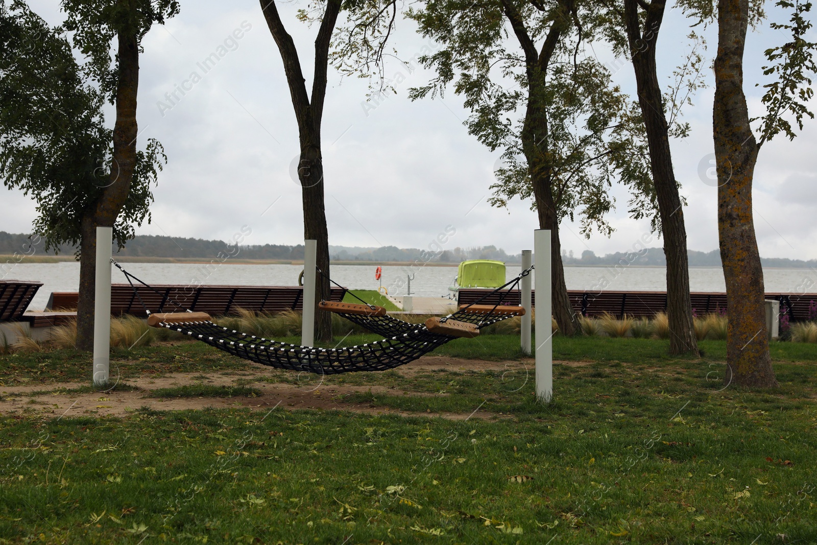 Photo of Recreation area with hammock for rent outdoors. Real estate