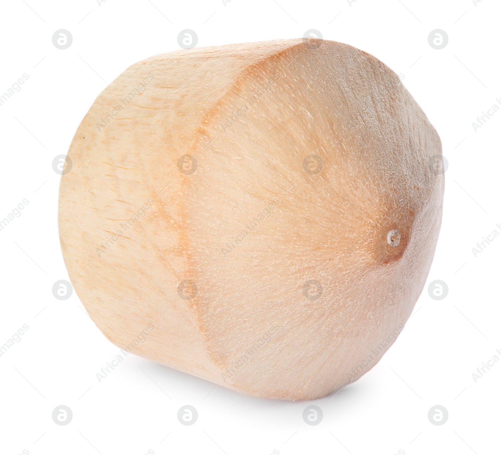 Photo of Fresh young peeled coconut isolated on white