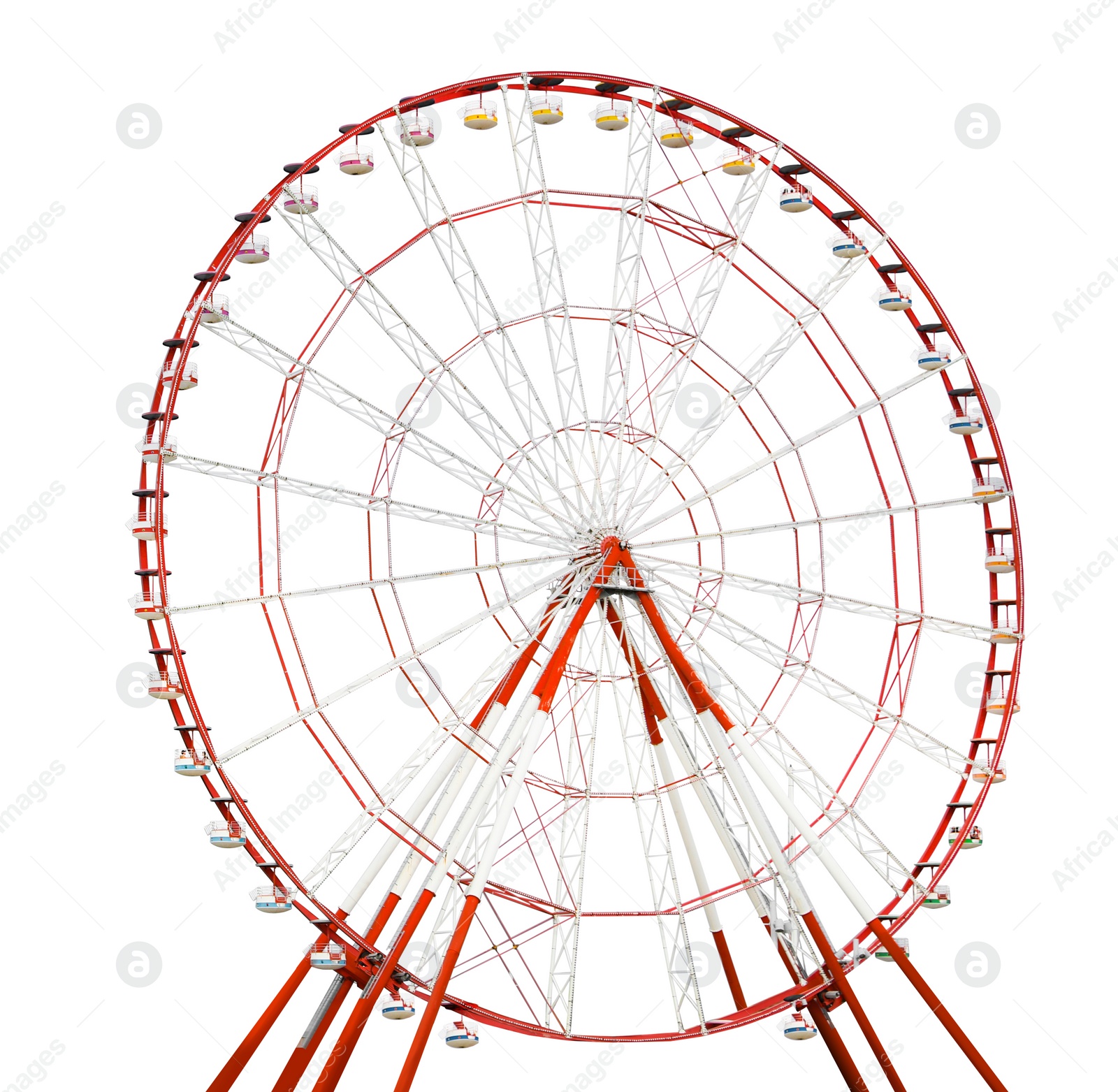 Image of Beautiful large Ferris wheel isolated on white