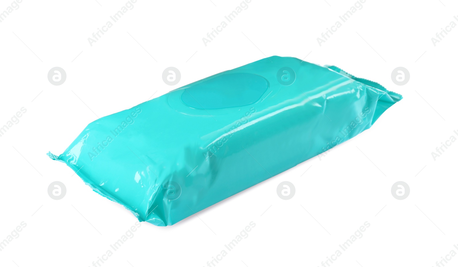 Image of Wet wipes flow pack isolated on white