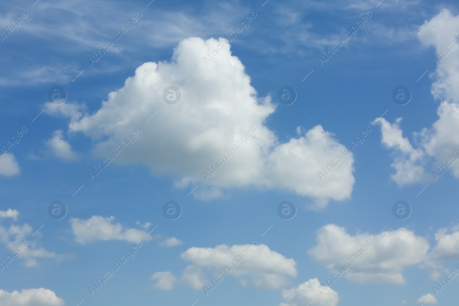 Photo of Beautiful view of blue sky with fluffy clouds