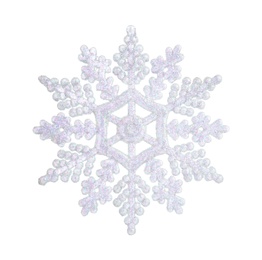 Photo of Beautiful decorative snowflake isolated on white. Christmas decoration